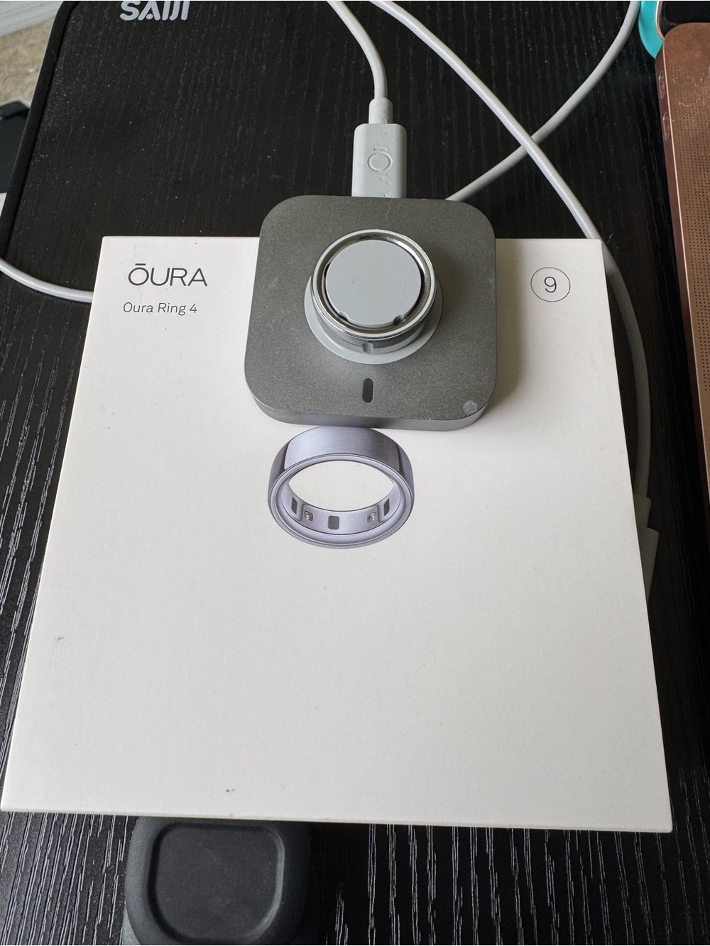 Oura Ring 4 Smart Ring - Silver/Gray Finish (Size 9)